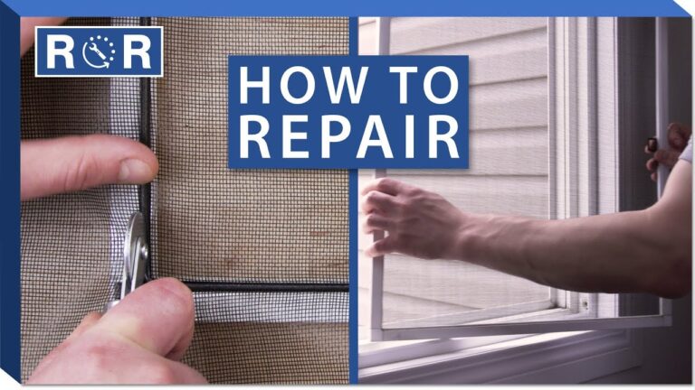 How To Replace A Window Screen